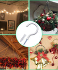 20 Pack Ceiling Hooks For Hanging Plants Two Point Nine Inch Screw In Hooks White Vinyl Coated Heavy Duty Indoor Outdoor Use Includes Plastic Hollow Pipes Ideal For Christmas Lights Cups Decor And Other Lightweight Items with decor examples.