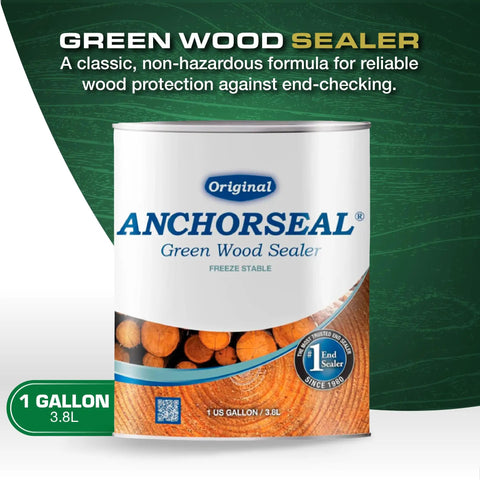 Classic Log And Lumber End Sealer Wax Emulsion Water Based Sealant That Keeps End Checks At Bay One Gallon packaging
