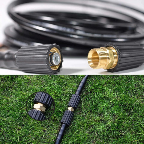 Yakamoz 4-pack brass pressure washer hose adapters with M22-14mm male couplers