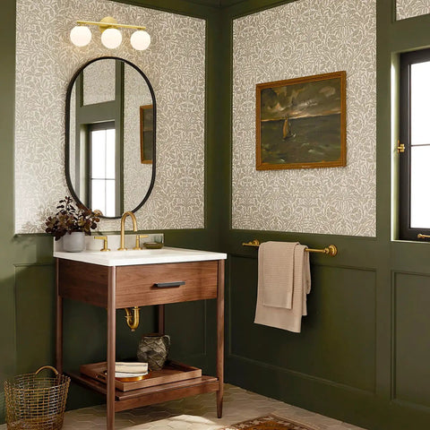 Rock A Stylish Mid Century Modern Vibe In Your Bathroom With These Three Light Gold Vanity Fixtures Complete With Frosted Milk Glass Globes And A Brushed Gold Frame That Is Dimmable Wall Mount Ready