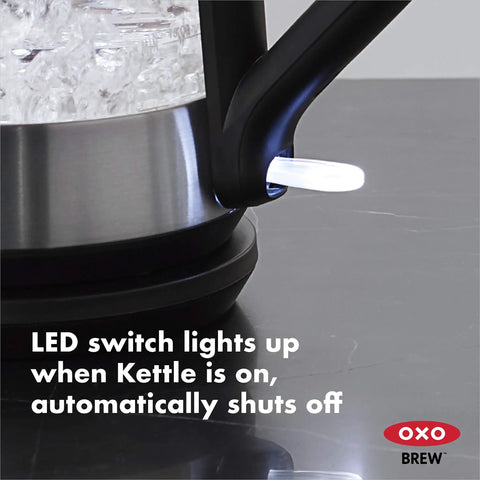 Cordless Glass Electric Kettle With 1.75 Liter Capacity Borosilicate Glass For Pure Taste LED Power Indicator Auto Shutoff When Boiling