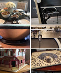 Top Shelf Aluminum Alloy 4 Pack Lazy Susan Turntables With Breezy 360 Spin Action For Kitchen Cabinets Countertops And Dining Tables Straight Up Hassle Free Organizer Hardware on a dining table with food.