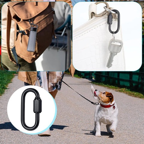 10 Pack 304 Stainless Steel M3.5 Quick Link Chains One Eighth Inch D Shape Locking Chain For Pet Keychains Outdoor Travel Gear