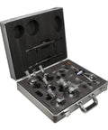 Distillation Kit For Organic Chemistry Set With 19 22 Interchangeable Joints, 15 Piece Borosilicate Glassware In Heavy Duty Hard Case