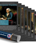 Seven Founding Fathers Classroom Poster Set for K 12, 12 x 18 Inch Social Studies Learning Materials, Made in USA, stacked posters