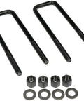 Rear Leaf Spring Axle U-Bolt Kit For Select Cadillac Chevrolet GMC Models heavy-duty kit with black U-bolts, nuts, and washers