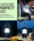 Bright 360 Degree COB LED Camping Lantern Powered by Batteries Portable Hanging Collapsible Light for Outdoor Camping Home Emergency Power Outages Hurricane Survival Requires 3 AA Batteries Not Included in various sizes