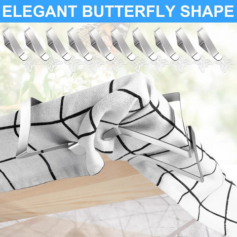 Rock Solid Heavy Duty Stainless Steel Tablecloth Clips Set Of 10 For Outdoor Tables Securely Grips Tablecloth In Wind