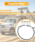 72 Inch Universal Control Cable For 5200 Series Mount, Beefed Up PTO Valve Dump Truck Replacement With Gasket And Nut
