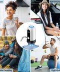 3 And 5 Gallon Water Bottle Dispenser With USB Charging Pump, Portable Camping Water Dispenser for Home and Office Use, Easy To Install