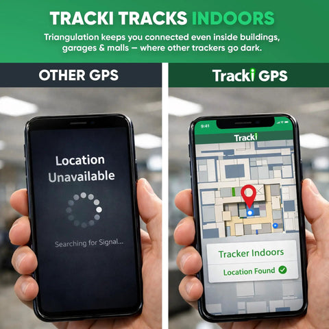 Ace Gps Tracking Device For Cars And Fleet Vehicles Featuring A Hella Durable Long Battery Life showing signal strength indoors with comparison.