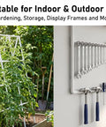 12 Pack Half Inch PVC Pipe Sch 40 Furniture Grade White Plastic Pipe 17 Inch Length For DIY Projects shown in garden and workshop use