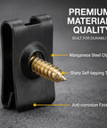 All In One 170 Piece Car Screw And U Clip Kit With Metal Fasteners For Dash And Door Panels, showcasing manganese steel clip