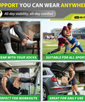 Calf Compression Sleeves for Men and Women Footless Support for Varicose Veins Nursing Running Leg Sleeve for Shin Splints Pain Relief and Swelling Reduction Black Size L XL, visible in varied daily use settings including sports and workouts.