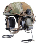 Helmet with Left and Right Side Attachments for Tactical Headset Rail Mounts, Helmet Rail System Adapter, secure military integration