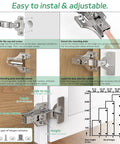 Installation guide for Full Overlay Soft Close Cabinet Hinges With Hydraulic Damper Three Quarter Inch Face Frame Concealed 3D Adjustable