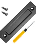Matte Black Sliding Barn Door Handle Eight Point Six Inch Flush Pull Heavy Duty With Screwdriver And Screws