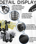Detailed view of 60 Piece Tire Repair Kit With 4 Sizes Rubber Nails And Plugs For Easy DIY Tire Fix On Cars Bikes And Trucks Vacuum Nail Set