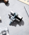 Two 1/2-inch pipe repair clamps with single bolt, stainless steel, for copper pipes (3-inch length)