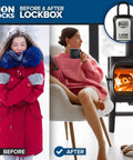 Rock Solid Key Lock Box Safe With Combination For Real Estate Home Car And Vacation Rentals showing before and after use