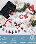 Obsidian Collapsible Storage Bins 46L Pack Of 3 with holiday decorations for home organization
