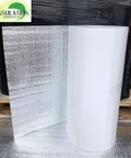 Heavy Duty Three Millimeter Foam Core Radiant Barrier Roll with white vinyl surface and reflective silver backing.