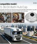 Four Piece Oil Bath Hub Cap Set For Dexter Axles 9K 10K 12K 15K With 4 Inch Thread Trailer Axle Hub Bearing Oil Cap 21 36