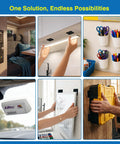 Heavy Duty Hook And Loop Adhesive Squares, 8 Pack, 1.97 X 1.57 Inches, used to mount remote, light, organizers, and more