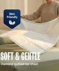 Extra Large Disposable Bed Pads 30 By 36 Inches 50 Pack Super Absorbent Incontinence Underpads displayed by a person, showing diamond quilted top.