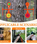 Two Pack High Carbon Steel Walking Tree Spinner Targets For Hunting And Shooting With 360 Degree Spin Auto Reset Beefy Built BB Gun Air Rifle Slingshot Pistol Target Practice
