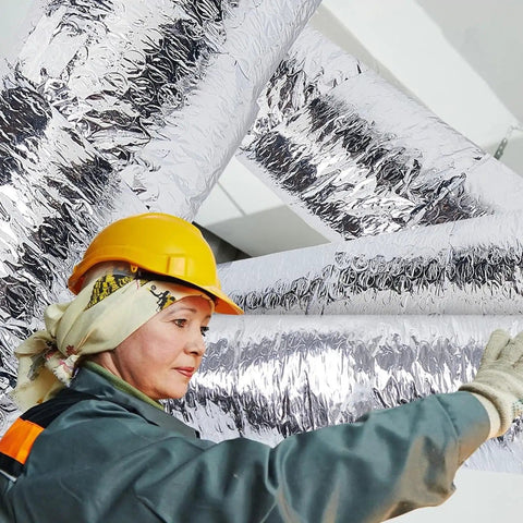 Installation of Heavy Duty Rock Wool Pipe Shell High Temperature Insulation For Steam Boiler Pipes With Aluminum Silicate Glass Wool Sleeve