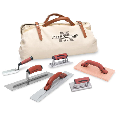 Concrete Starter Tool Kit In Tough Canvas Bag With Six Essential Tools Including Finishing Trowel, Made In USA CTK2
