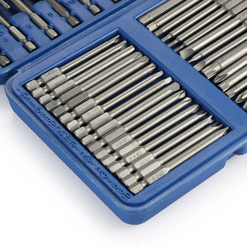50 Piece Screwdriver Bit Set With Case And Extra Long Magnetic Driver Kit For Drill And Screwdriver Pro Grade Heavy Duty Includes Hex Torx Star