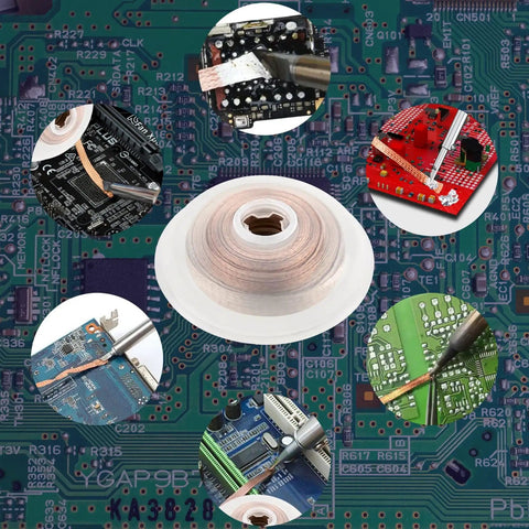 Desoldering Wick Braid No Clean Soldering Wire 0.1 Inch By 10 Feet Copper Desoldering Tool For PCB Repair with examples