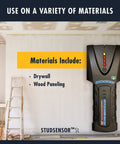 Badass Slick Wood and Metal Stud Finder with Edge Detection Wall Scanner and SpotLite Pointing System for Drywall Search up to Three Quarters Inch Deep Slam Dunk Tool on drywall and wood paneling.