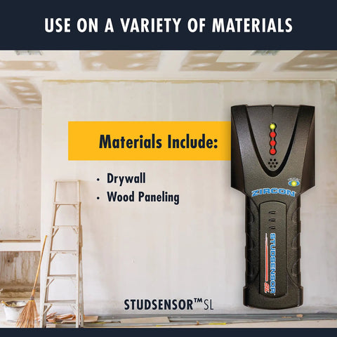 Badass Slick Wood and Metal Stud Finder with Edge Detection Wall Scanner and SpotLite Pointing System for Drywall Search up to Three Quarters Inch Deep Slam Dunk Tool on drywall and wood paneling.