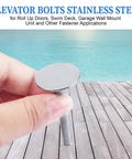 Elevator bolt, 1/4-20 x 2 in, zinc-plated steel with round flat head