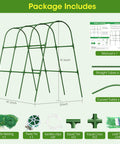 U Shaped Garden Trellis package with stainless core and plastic coating, metal arch trellis for climbing plants and cucumbers