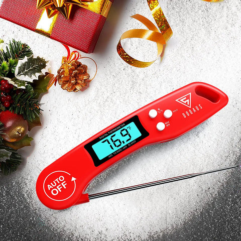Instant Read Digital Meat Thermometer With Backlit Auto Rotating Display, 4.6 Inch Probe For Grilling, Baking And BBQ