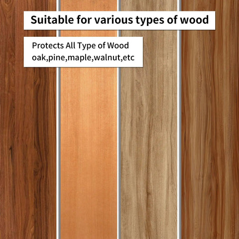 Wood samples showcasing various types of wood finishes, suitable for Dead Solid Pure Tung Oil, 100 Percent Natural Wood Finish.