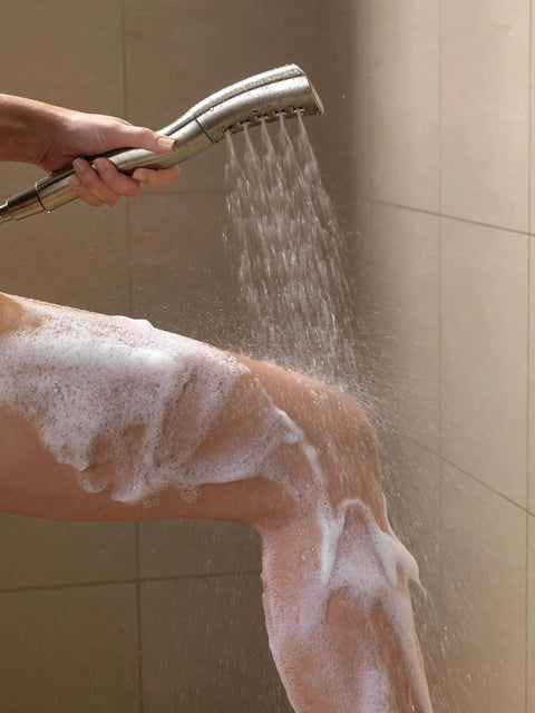 Hand Shower With H2Okinetic Technology In Stainless Finish For A Spa Like Shower Experience And Water Sense Certified With Wave Pattern