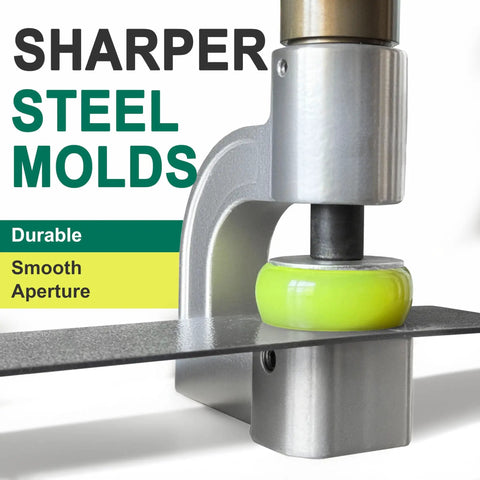 Hydraulic Hole Puncher Kit For Sheet Metal One Half Inch To One And A Quarter Inch Knockout Handles punching metal sheet.