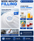 Ultra Compact Collapsible Water Container With Spigot For Camping And Travel 5L showing wide-mouth filling features and uses