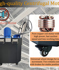 No Sweat Heavy Duty Movable Dust Collector For Central Air Conditioning Duct Cleaning with pure copper motor and universal wheels.