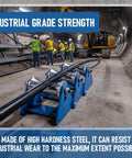 Boss Level Heavy Duty Cable Pulling Sheave With Multi Size Grip Pulley Ensures Smooth Wire Feeding Every Time For Confined Trenches And High Voltage Tunnel Routing Tasks On Site, showing steel sheave in tunnel.
