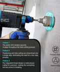 BINOTA 9-piece concrete hole saw kit with SDS shank core bits (30–100 mm) for rotary hammer drilling into concrete walls