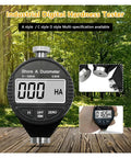 Hella Precise Electronic Digital Shore Durometer Type A D C Hardness Tester Meter with LCD screen in nature setting