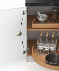 165 Degree Clip-On Soft Close Cabinet Hinges With Zero Protrusion on Lazy Susan corner cabinet, door open view