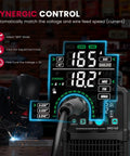 All In One 165A MIG Welder For 110V 220V 4 In 1 Gas Or Flux Core MIG Lift TIG And Stick Weld Modes LED Display In Action