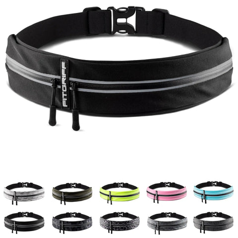 Hands Free Running Belt For Men And Women Secure Phone Pouch With Key Clip And Essentials Holder Fits 24.5 To 35.5 Inch Waists